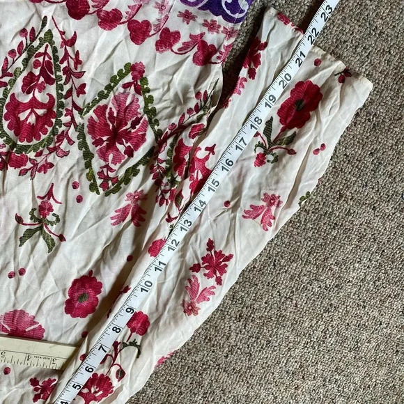 Zara Boho Floral Summer Beach Button Up Shirt Women Size XS - Picture 3 of 7